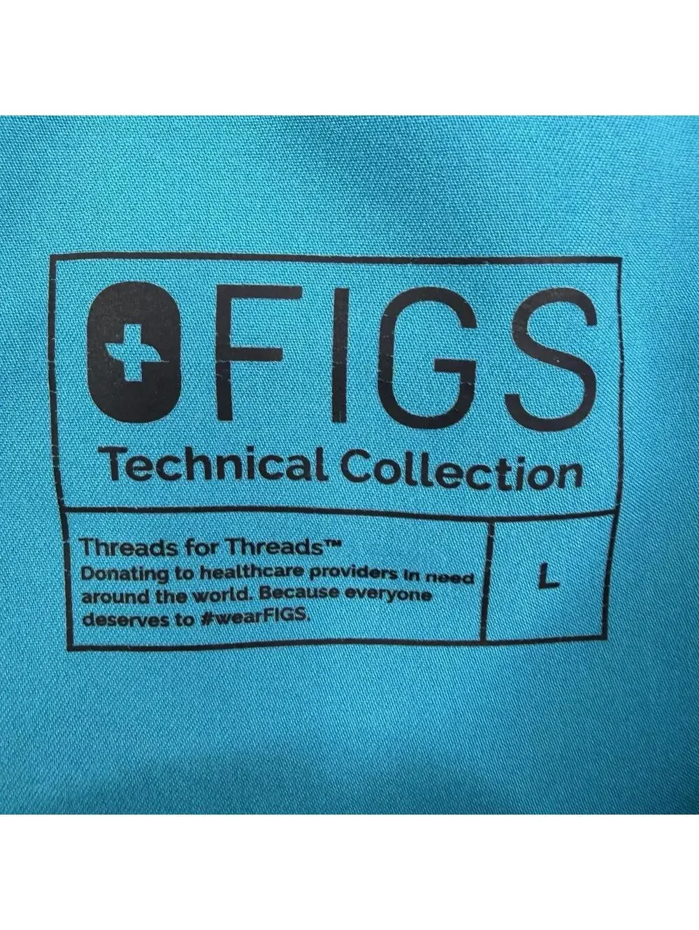 FIGS Zamora Cargo Jogger Scrub Pants Teal Blue Size Large Women’s Scrubs - Picture 2 of 13